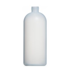 1000ml White HDPE Tall Boston Round, 28/410 Neck